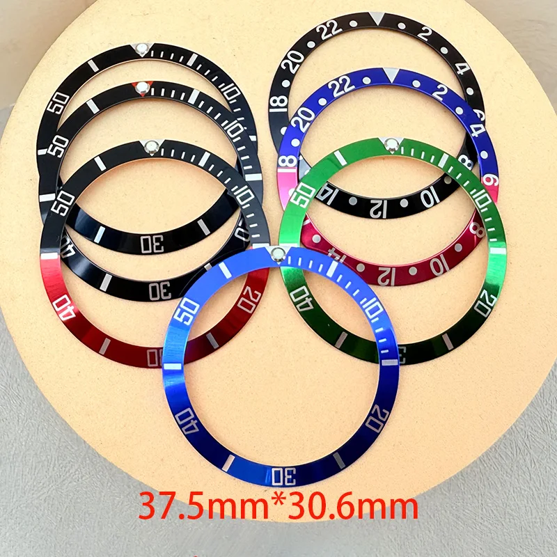 

37.5mm Curved Aluminum Watch Bezel Insert NH35 Case Ring Fits Submariner NH35 NH36 Diving Case Bezel Ring Parts Men Watch Bezel