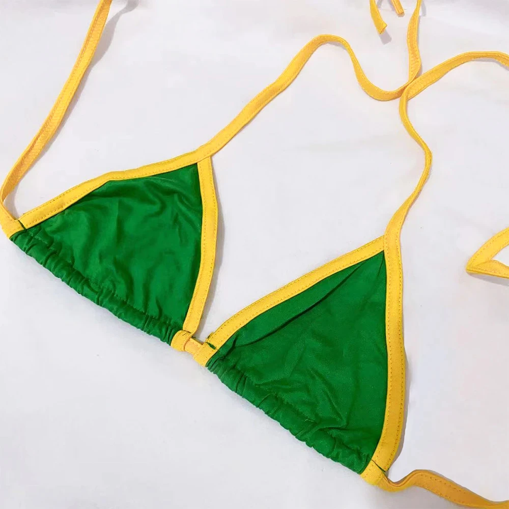 Biquíni brasileiro com bordados para mulheres, conjunto lingerie sexy, tanga de cintura baixa, roupas de praia, estilo brasileiro, 2024