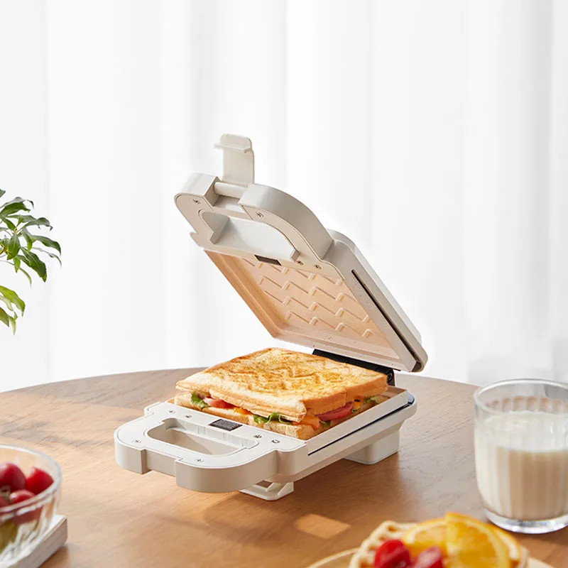 220V Electric Sandwich Maker Waffle Maker Toaster Baking Machine Multifunctional Breakfast Toast Pressure Pancake Maker 600W