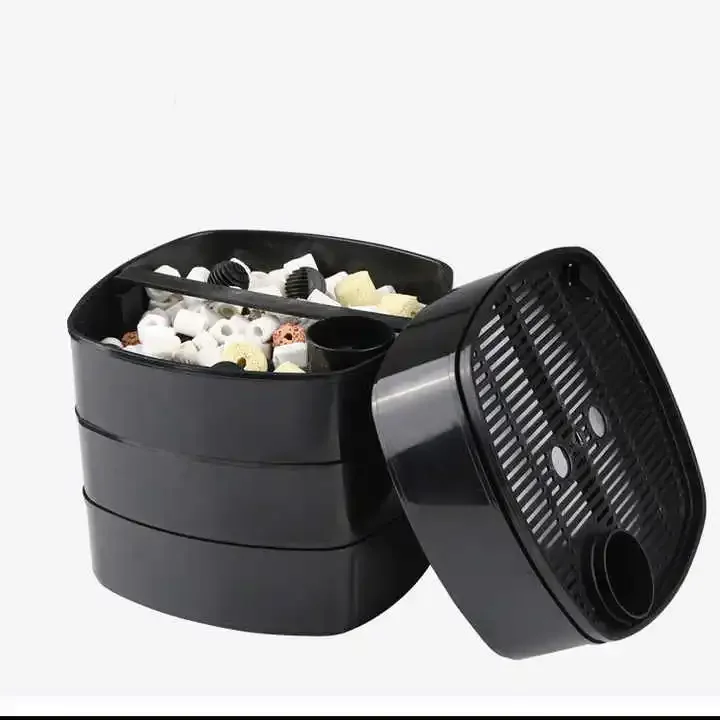 High Grade HW-3000 Aquarium Fish Tank External Canister Filter with 9W UV Lamp 5-stage Filter Frequency Conversion Filter Bucket