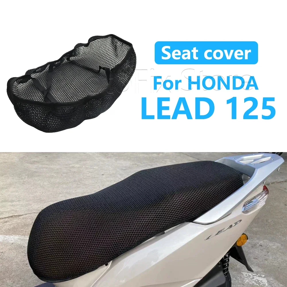 For HONDA LEAD 125 LEAD125 Motorcycle Seat Cover 3D Mesh Fabric Seat Breathable Heat Insulation Protect Cushion