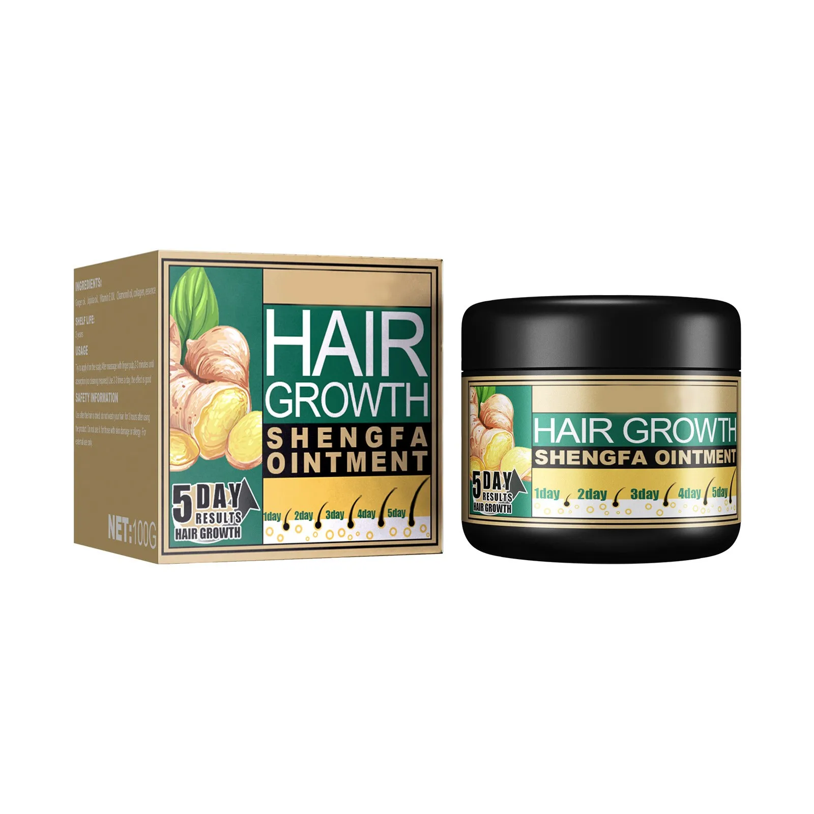 Ingwer-dichte Haar creme, Tiefen reinigung und Glättung von dickem und zartem Haar, Reparatur von trockener und krauses Haar creme