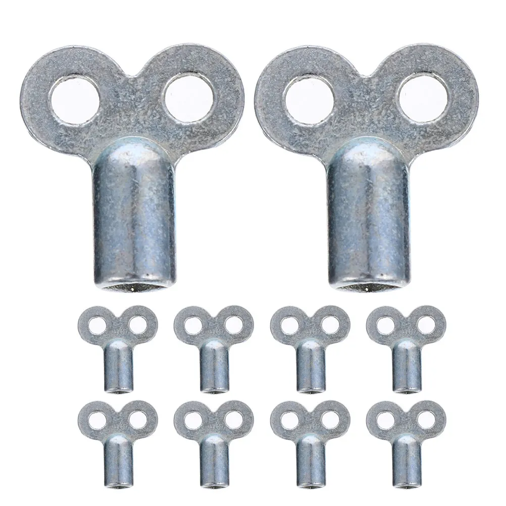 

Набор из 10 ключей для прокачки радиаторов, цинковый сплав, квадратное отверстие, металлические ключи для сливных клапанов радиаторов, аксессуары для сантехники