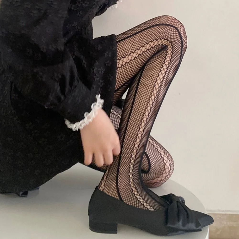 

Funny Elastic Vertical Stripe Stockings Slimming Thin Sexy Fishnet Stockings Breathable Hosiery Mesh Tights Pantyhose Party