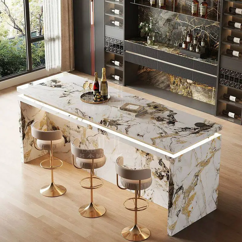 Natural Marble Kitchen Island Countertop Polished Stone Surface Sturdy Base Easy Clean for Home Kitchen Storage & Prep Station