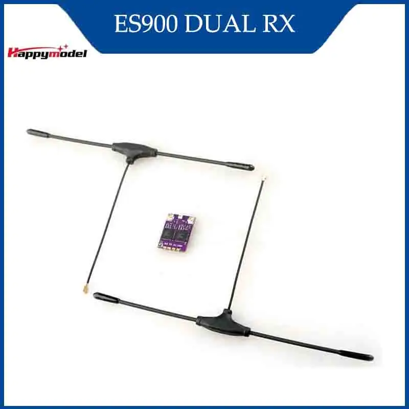 

HappyModel ES900 DUAL RX ELRS Diversity Receiver 915 МГц/868 МГц Встроенный TCXO для самолета FPV Дрон дальнего действия RC Tools