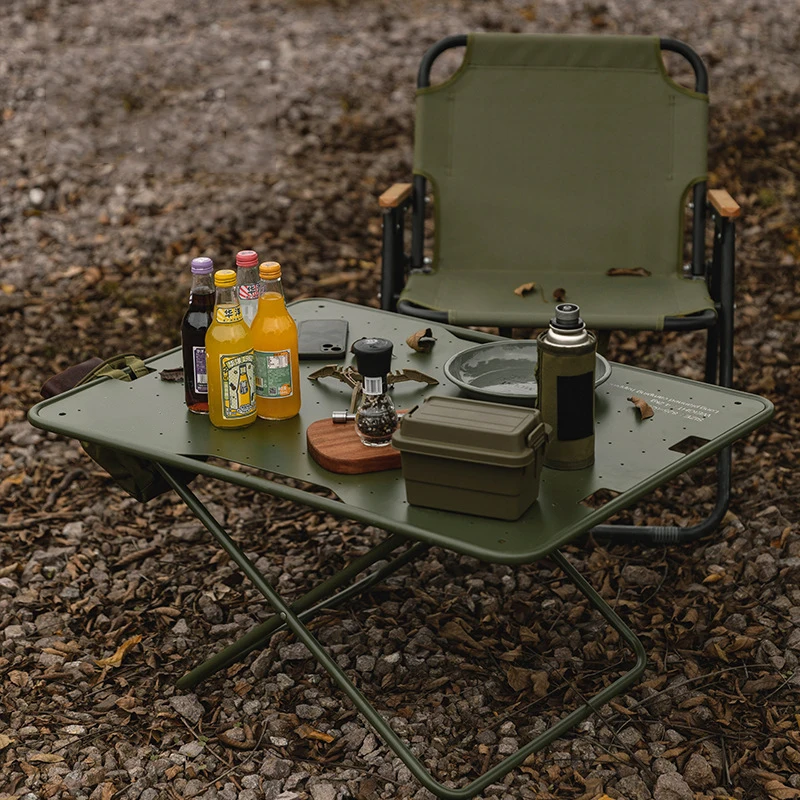 The product can be customized. Outdoor camping tactical table military style folding table aluminum alloy lightweight