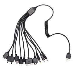 Novo 1 pçs 10 em 1 micro usb multi carregador usb cabos para telefones celulares cabo para lg kg90 sony telefone samsung comprimidos