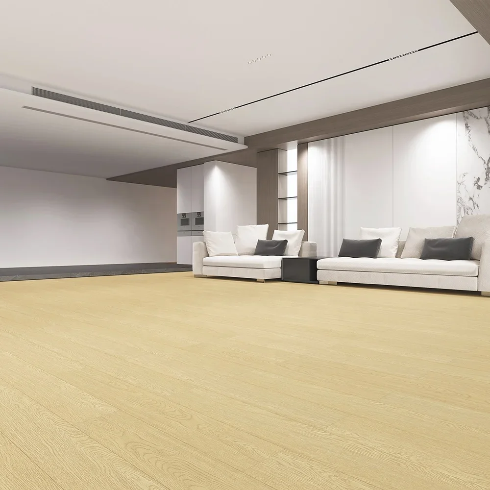 Scratch Resistant 15mm Flat Natural Oak Engineered Wood Flooring