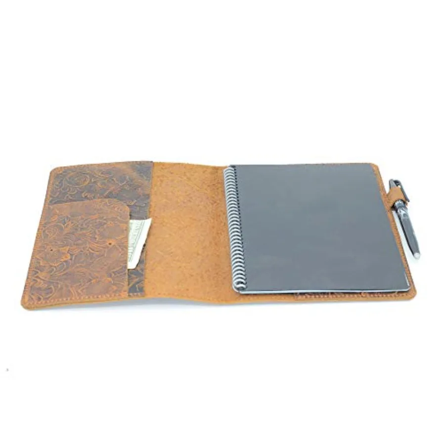 

Совместимый чехол для блокнота Rocketbook из натуральной кожи Smart Business для Everlast Fusion Wave Moleskin A5 с держателем для ручки