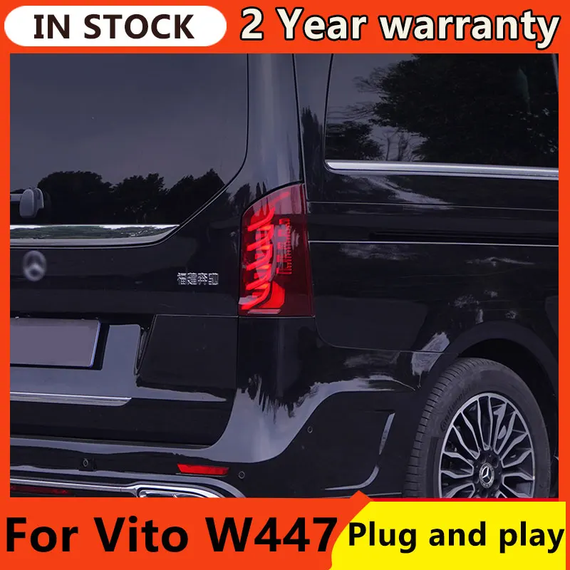 Car Lights For Vito W447 2016-2022 V220 V260 V Class Metris LED Auto Taillight Upgrade Dynamic Spiral Rear Lamp Tool Accessories