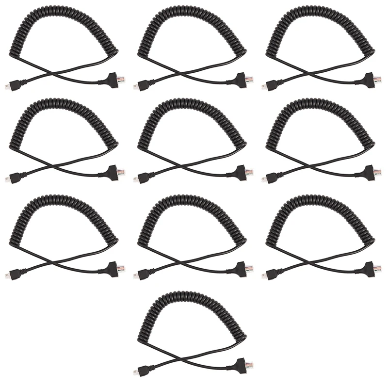 10X 8 Pin Replacement Speaker Mic Cable Microphone Cord For Kenwood TK-868G TK-768G TK-862G TM-271A TM-471A TK-760 Radio