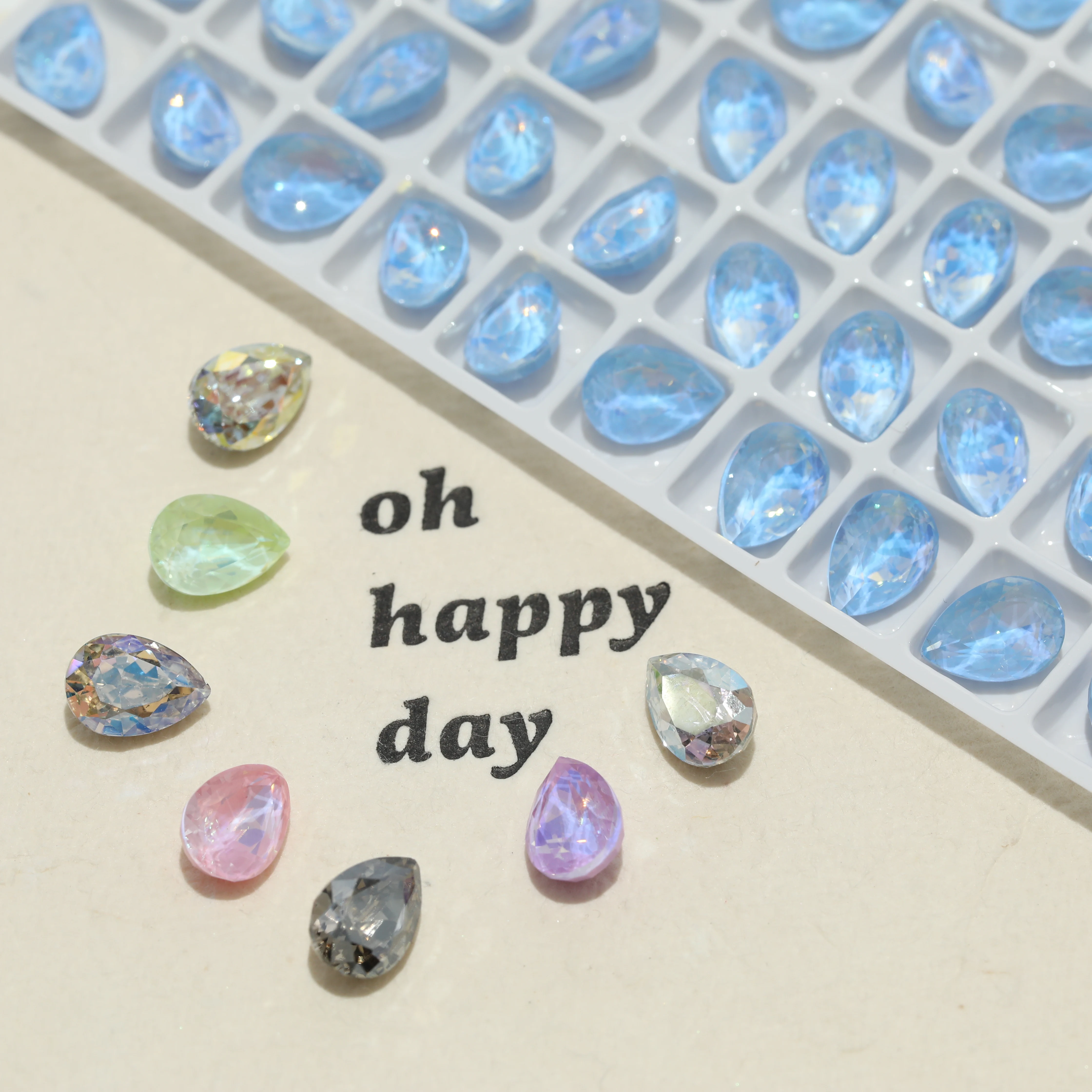Premium Strasssteine Kristall Design Version Serie Drop Retro Cut Fancy Stones DIY für Nagelkunst Handgemachte Kleider Tasche GRST DV4041 – Detail 4