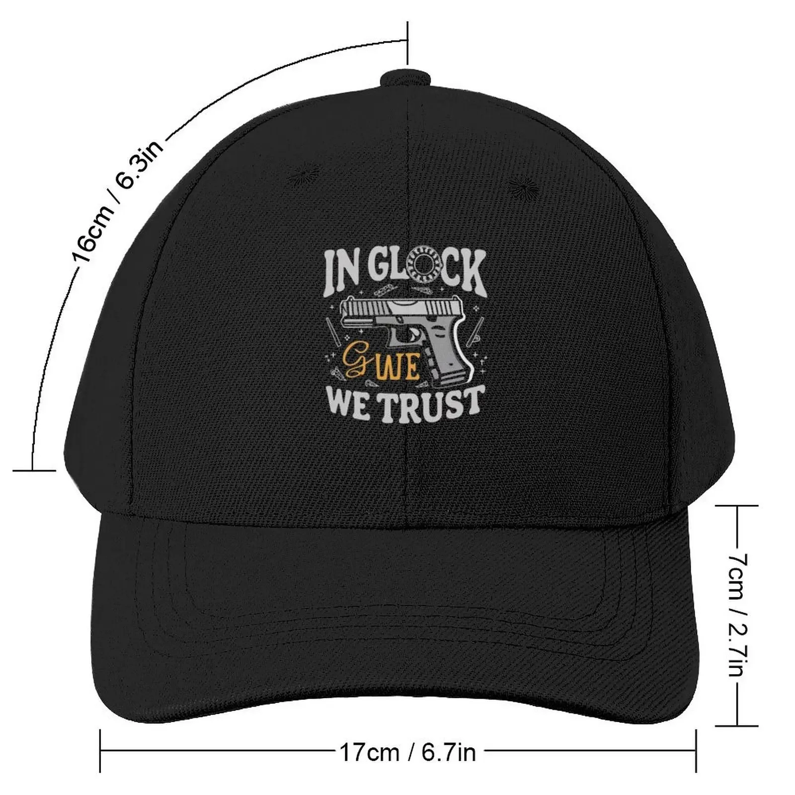 In Glock We Trust Baseball Cap Horse Hat Trucker Hat Uv Protection Solar Hat Rave Golf Wear Men Women's