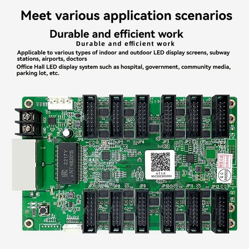 A712 بطاقة الاستقبال وحدة تحكم جدار الفيديو شاشة عرض LED RGB مصفوفة HBU75 بطاقة التحكم وحدة الألوان الكاملة