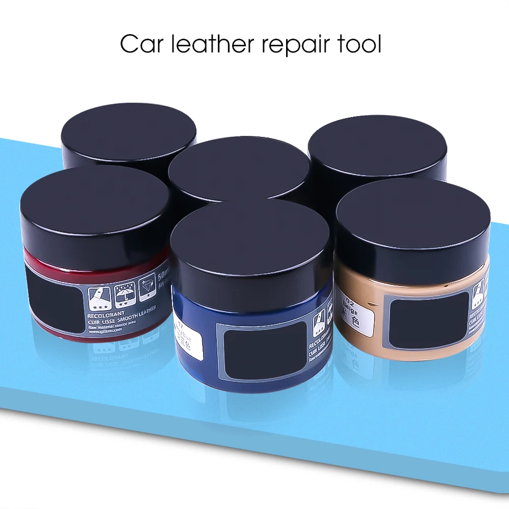 Kit de Reparo de Couro Estilo Creme 50ml - Preenchedor Avançado para Sofá e Assento de Carro - Kit de Polimento e Restauração Automotiva