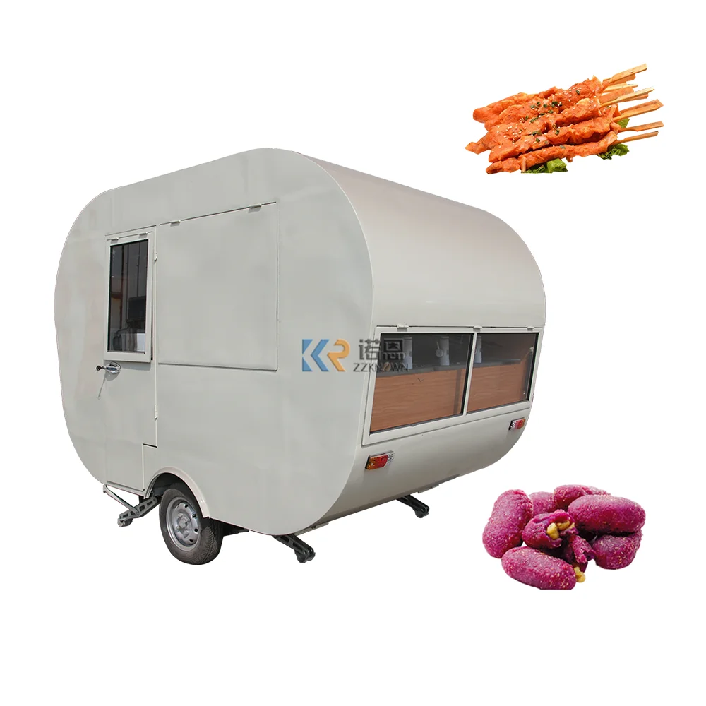 New Design Fashion Food Trailer Mobile BBQ Cart Truck Hot Dog Coffee Outdoor Street Caravan Kiosk