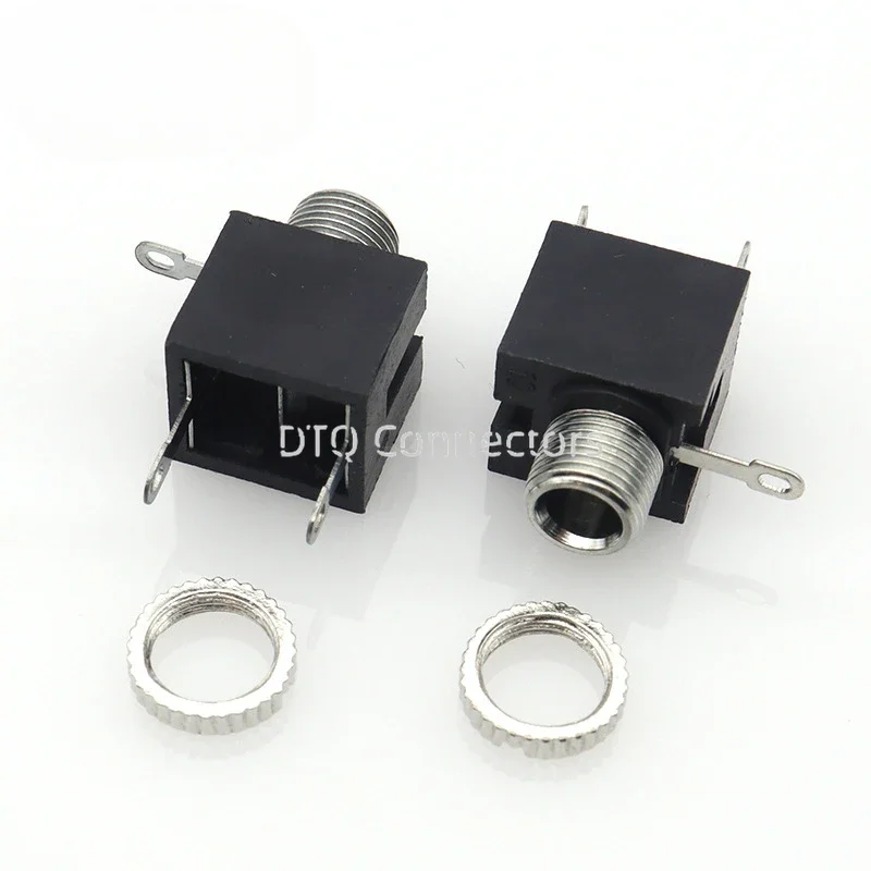 10Pcs PJ-301M PJ301M Good Quality 3.5mm Female Audio Connector 3 Pin DIP Headphone Jack Socket Mono Channel