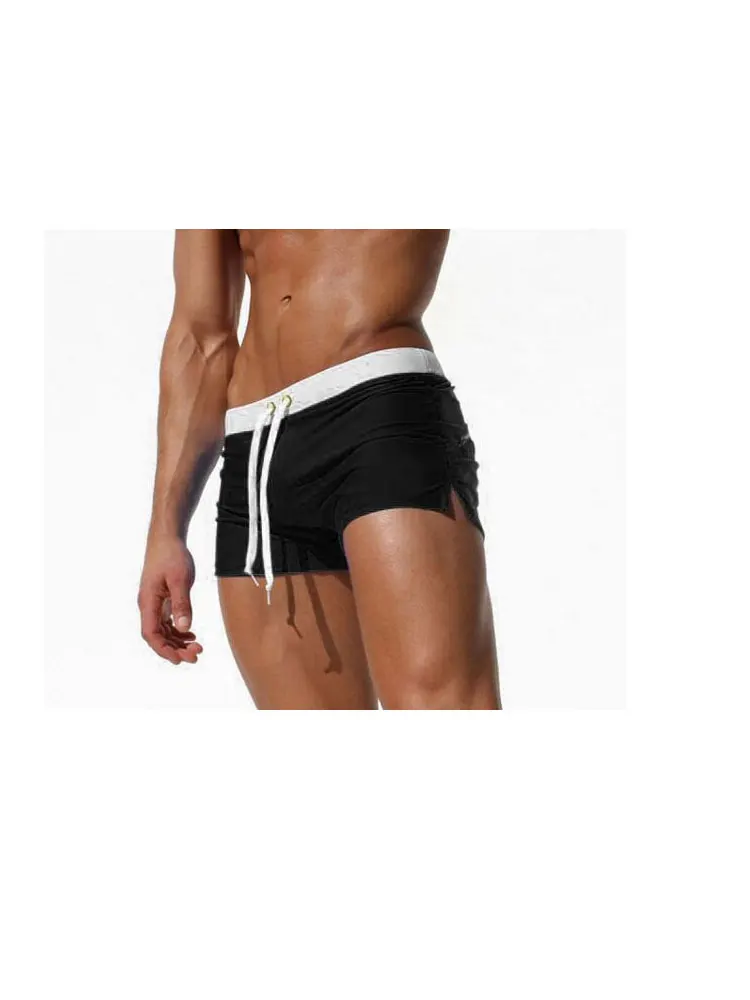 Herren-Badeanzug, 10-farbig, Gesäßtasche, Design, schnell trocknend, Strand, Herren-Boxershorts, Sommer-Badehose