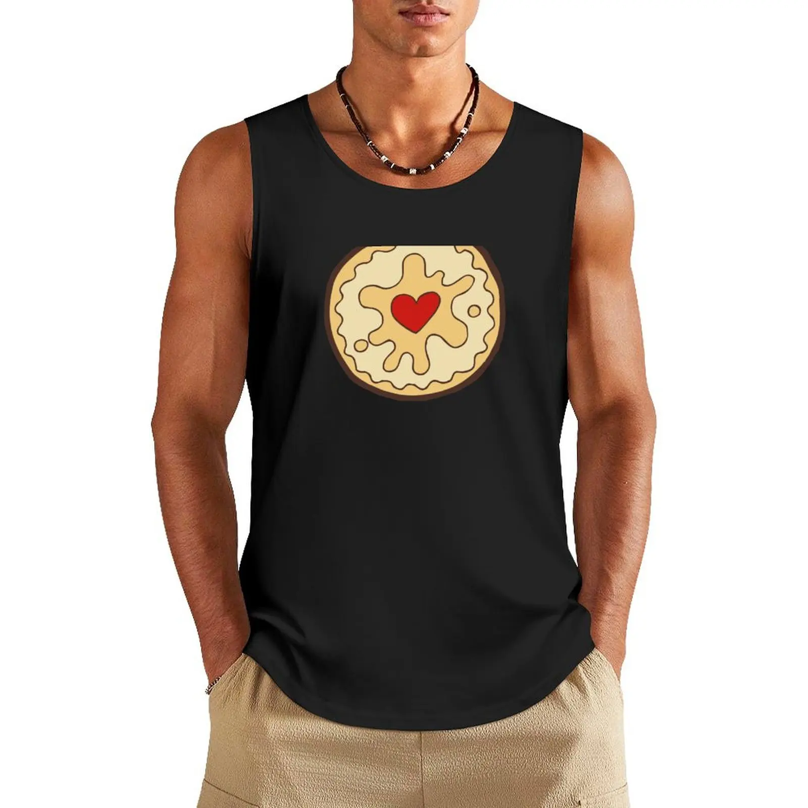 Jammy Dodger British Biscuit Tank Top Sleeveless top sleeveless Male clothes t-shirts man