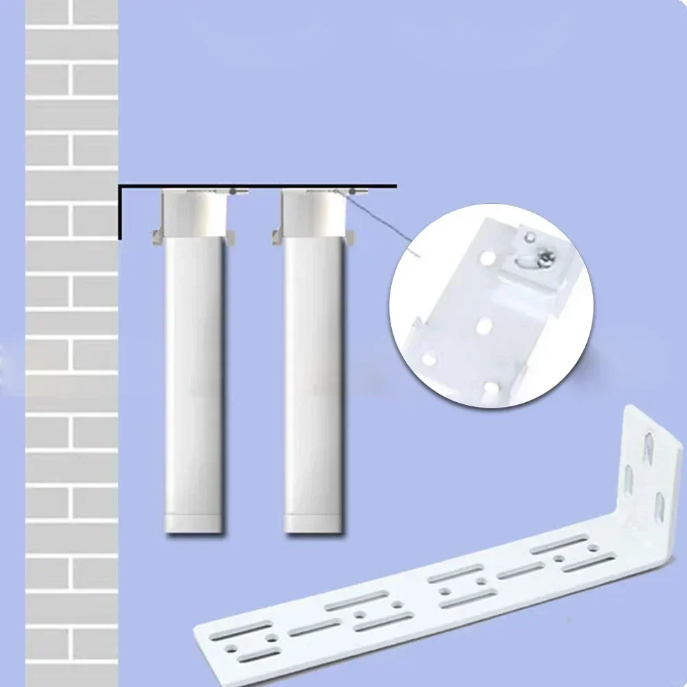 Soporte de riel de cortina eléctrica montado en el lateral, soporte de riel de cortina de doble capa de una sola capa, Hardware de ventana, mejora del hogar