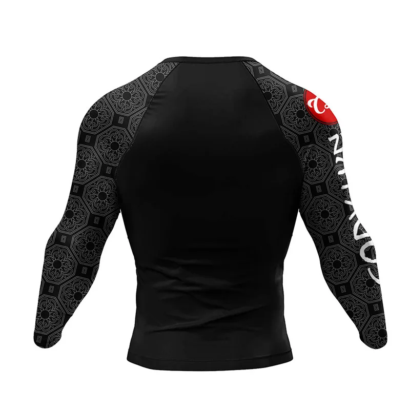 Nowa koszulka męska Mma Jiu Jitsu Kimono z Rashguard + zestawy spodni spodenki Muay thai Bjj Rashguard dla mężczyzn koszulki bokserskie Boxeo