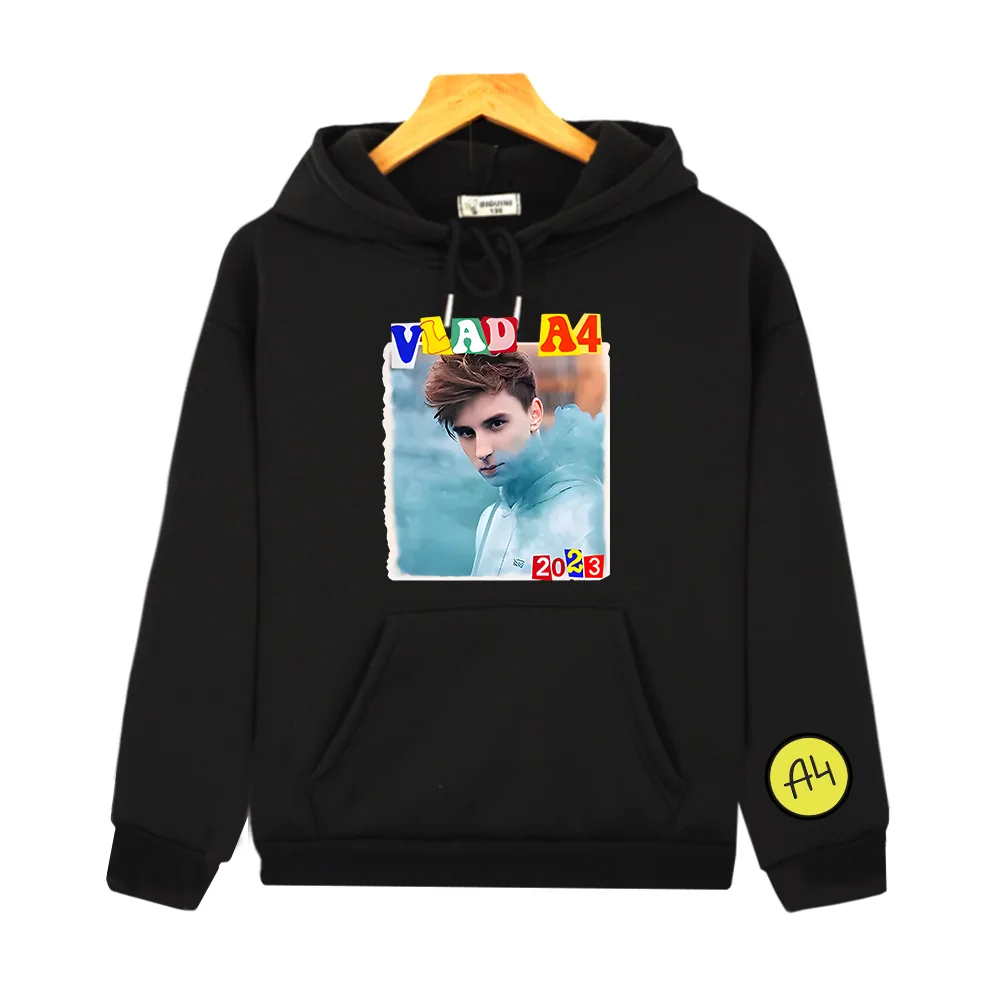 Влад A4 Бумага Merch Vlad Lamba Hoodie Comfortable Boys and Girls Sweatshirt Long Sleeve Children Cartoon Clothing Autumn Fleece