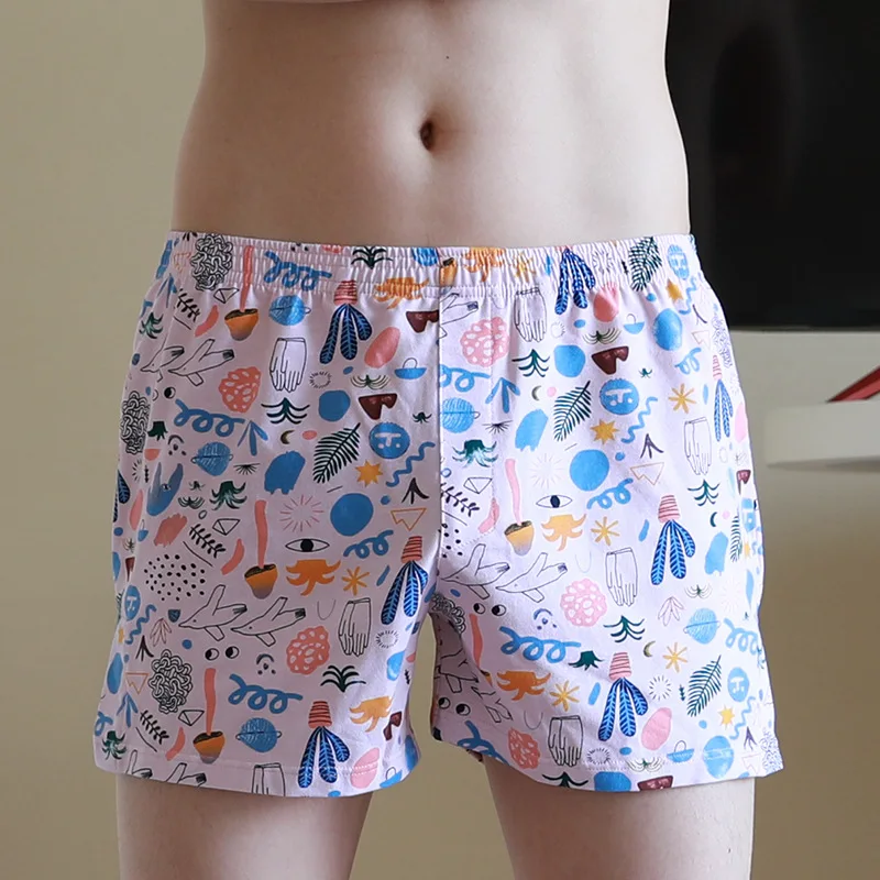 

Fashion Mens Underwear Boxer Shorts Loose Comfortable Cotton Breathable Male Arrow Panties Boxershorts Print Underpants Homewear