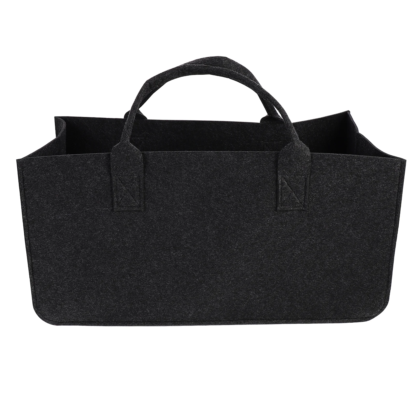 

Portable Felt Storage Bag Dark Grey Log Holder Tote Multi Functional Outdoor Camping Picnic Garden Tools Kids Toys Household