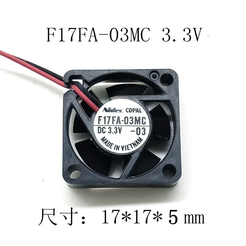 Nidec F17FA-03MC DC 3.3V 17x17x05mm 2-Wire Server Cooling Fan