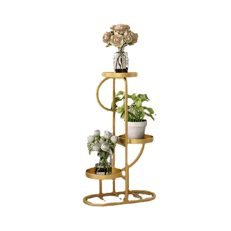 Multi-layer Ironwork Flower Rack Plus Coarse Carbon Steel Plant Shelves Living Room Plant Stand Versatile Scene Indoor Gardening