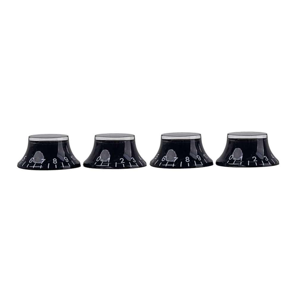 

4 Pcs Guitar Volume Knob Cap Knobs Black Rotary Electric Control Tone for Parts