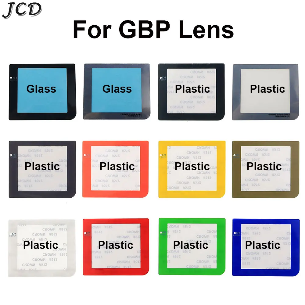 JCD Plastic/Glass Screen Lens For Gameboy Pocket GBP Console Mirror Protector Cover W/ Adhensive