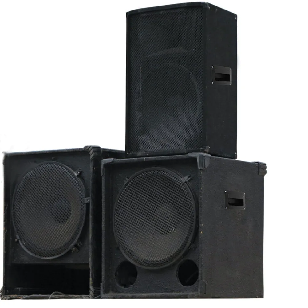 

2 Pcs Audio Handle Speaker Case Carry Accessory Plastic Side Black Equipment Small Stereo