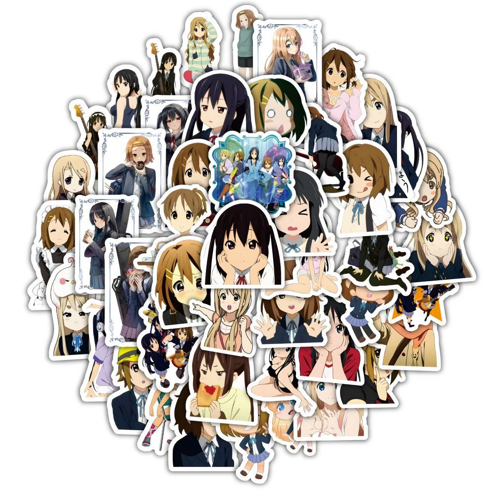 10/30/60/120pcs Kawaii K-On K-On Anime Stickers Yui Mio Tainaka Ritsu Kotobuki Tsumugi Nakano Azusa Yamanaka Sawako Sticker Toy