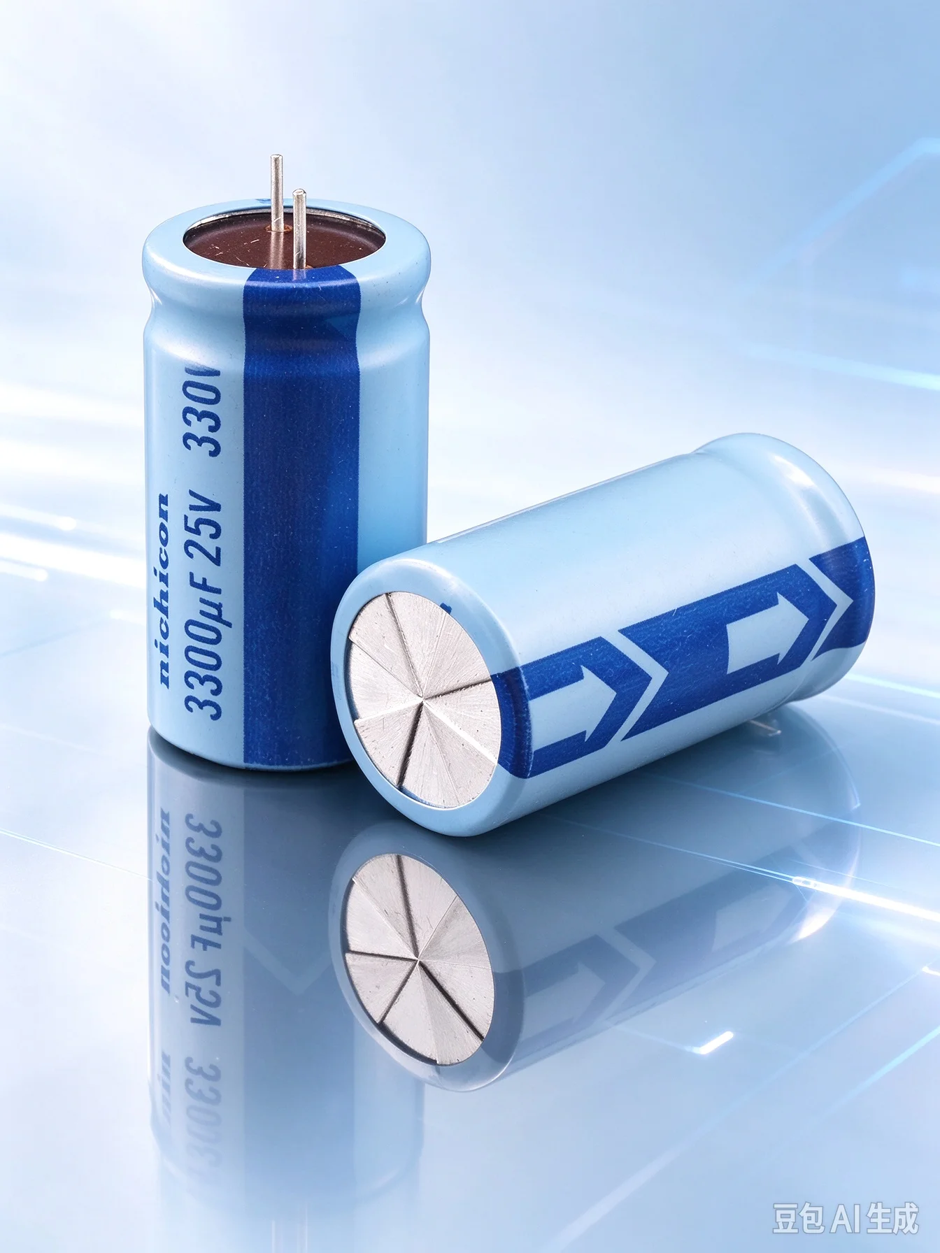 Genuine for Nichicon Vintage Cross Top Audio Electrolytic Capacitor 25V 3300UF Made in Japan
