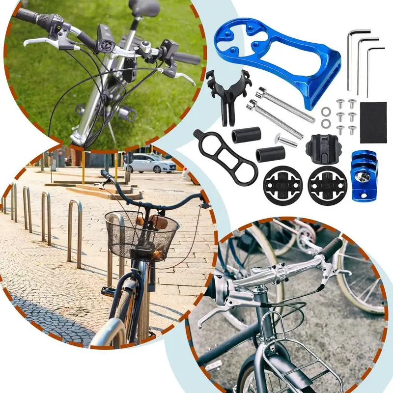 Supporto per Computer per bici manubrio robusto in lega di alluminio supporto anteriore per bici Base adattatore multifunzionale ciclismo leggero