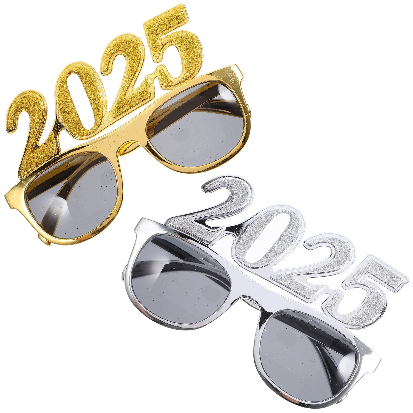 

2Pcs Light Up Party Glasses 2025 Festive Eyewear Novelty New Year Eve Props for Fun Celebration Photo Opportunities