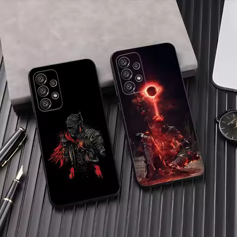D-DARK Game S-SOULS Phone Case For Samsung Galaxy A13,A21s,A22,A31,A32,A52,A53,A71,A80,A91 Soft Black Shell