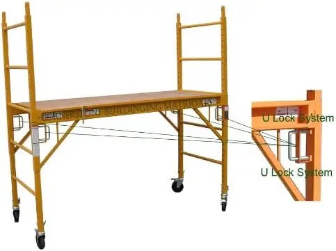 scaffold Multipurpose 6'. Baker-Style Scaffold - 1, 000-Lb. Capacity, Steel, Model# MFSSteel