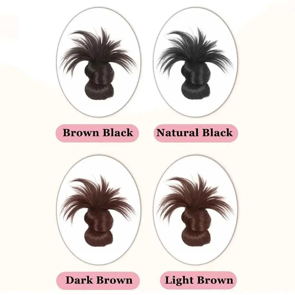 Presilha de Cabelo Sintético para Coque Baixo, Aplique Natural e Volumoso para Mulheres, Ferramenta de Penteado Rápido para Coque, Estilo Diário Fácil e Moderno