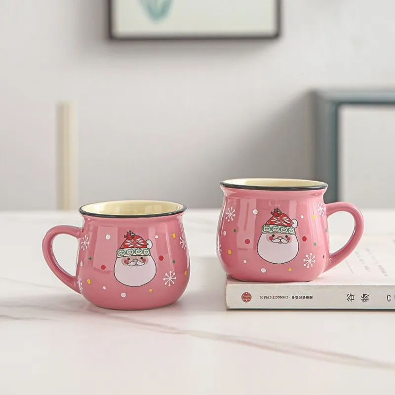 Ceramic Christmas Mug Cartoon Santa Coffee Cup Baking Shop Dessert Cup Coffee Breakfast Cup Children\'s Cup Christmas Decor Gifts