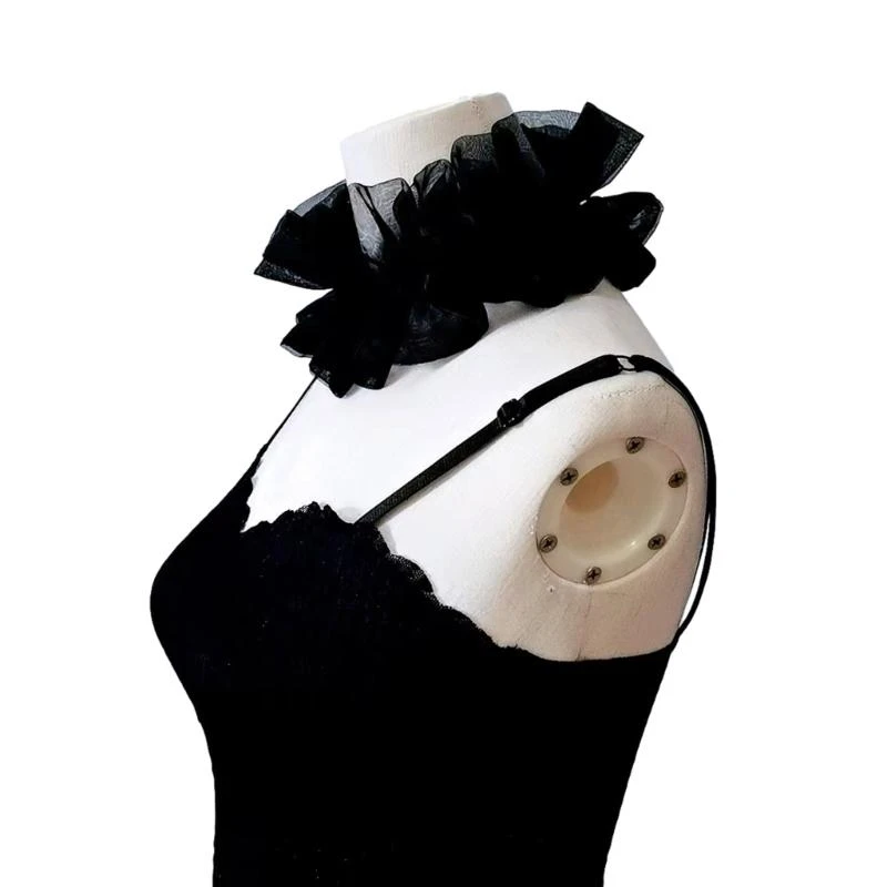 x5xa-ruffle-choker-sweet-ruffled-collar-elizabethan-collar-medieval-cosplay-accessories-casual-decorative-shirt-dress-collar