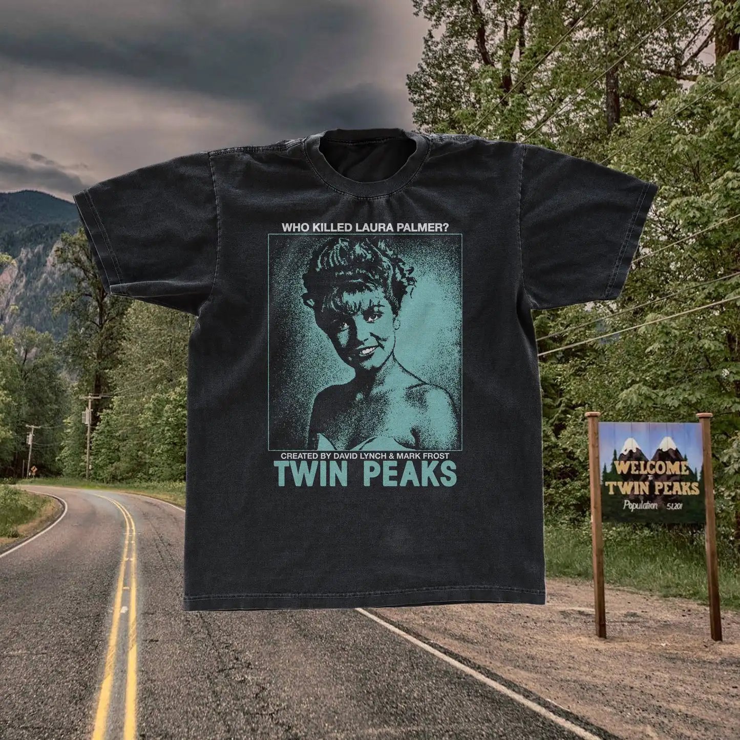 

Plus Size Summer Women's Vintage Twin Peaks T-Shirt Cotton Breathable Stylish Versatile Street Style Oversized