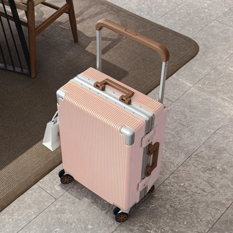 Wide Pull Rod Trolley Case, Mala de Viagem, Masculino 20, 24, 26 Tronco, Feminino Bagagem de rolamento, 20 Boarding Box, Roda Universal, Novo Design