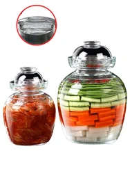 Kimchi jar household glass thickened pickle jar sealed sauerkraut jar pickle capacity sichuan pickle