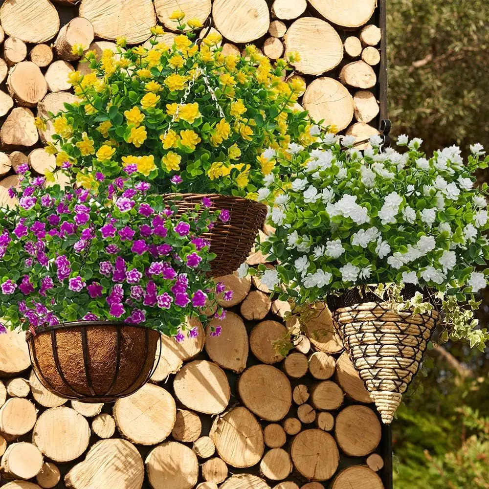 1/5pcs Artificial plant Flower Eucalyptus babysbreath Festival Wedding outdoor bonsai arch wall Home Christmas Diy Gift Hot sale