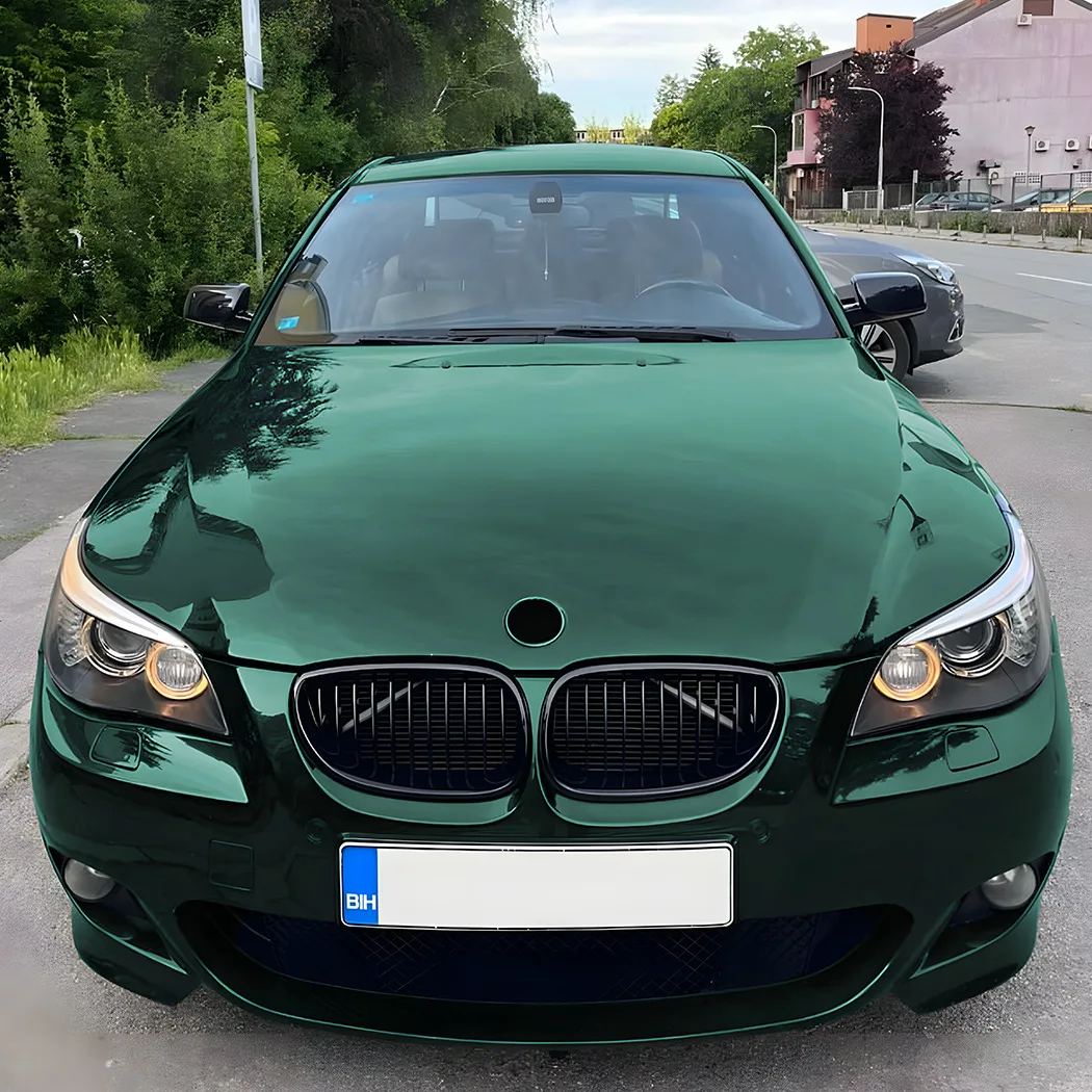 Front Kidney Grille For BMW 5 Series E60 E61 2004-2010 Parrilla Single Double Slat Gloss Black Air Intake Grille