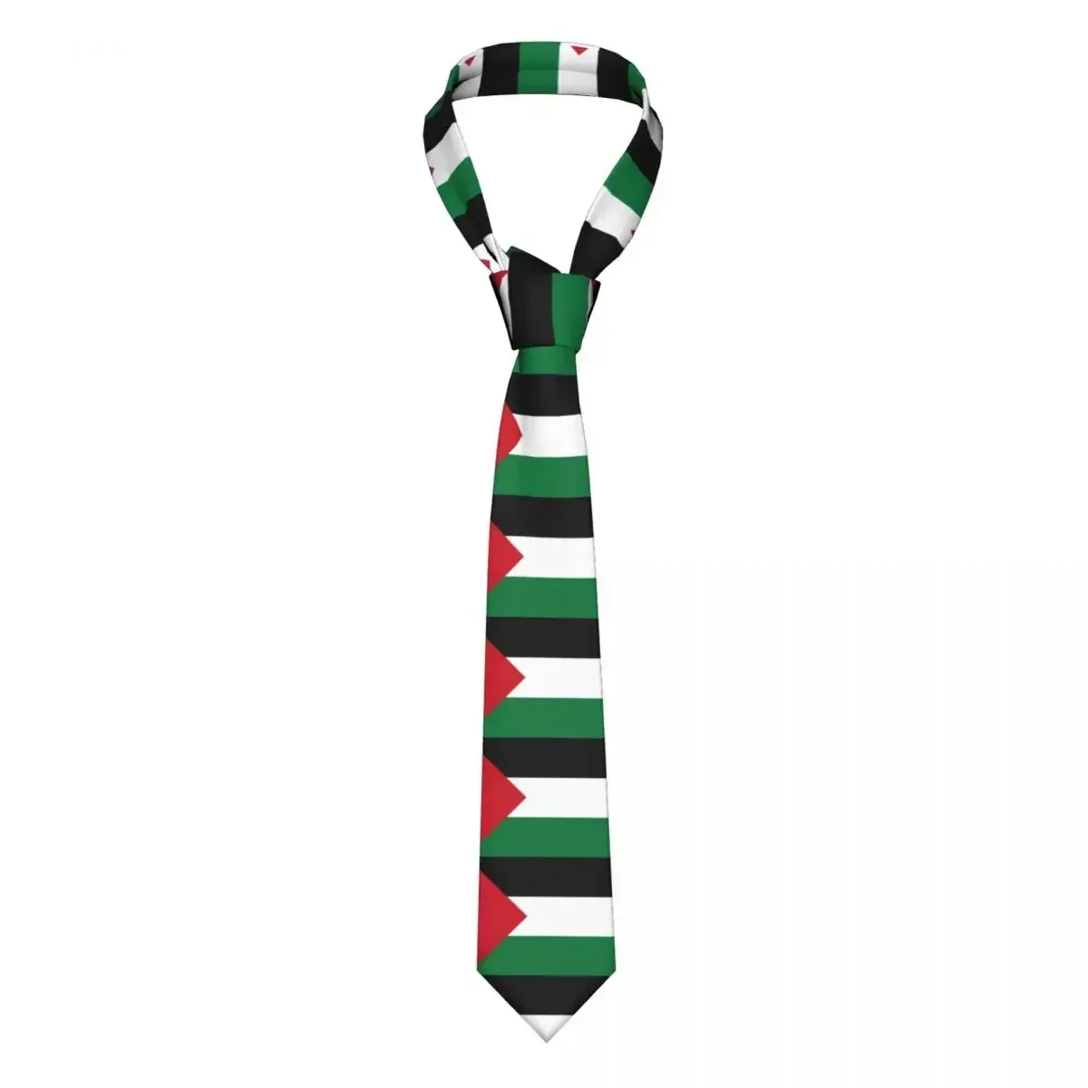 

Palestine Flag Unisex Neckties Skinny Polyester 8 cm Classic Neck Ties for Mens Suits Accessories Wedding Business