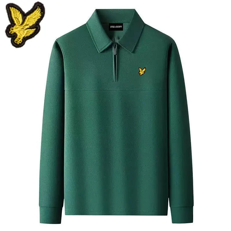 Men's and women's autumn and winter zipper collar LYLE hoodie Eagle embroidery comfortable soft casual and high-quality clothing